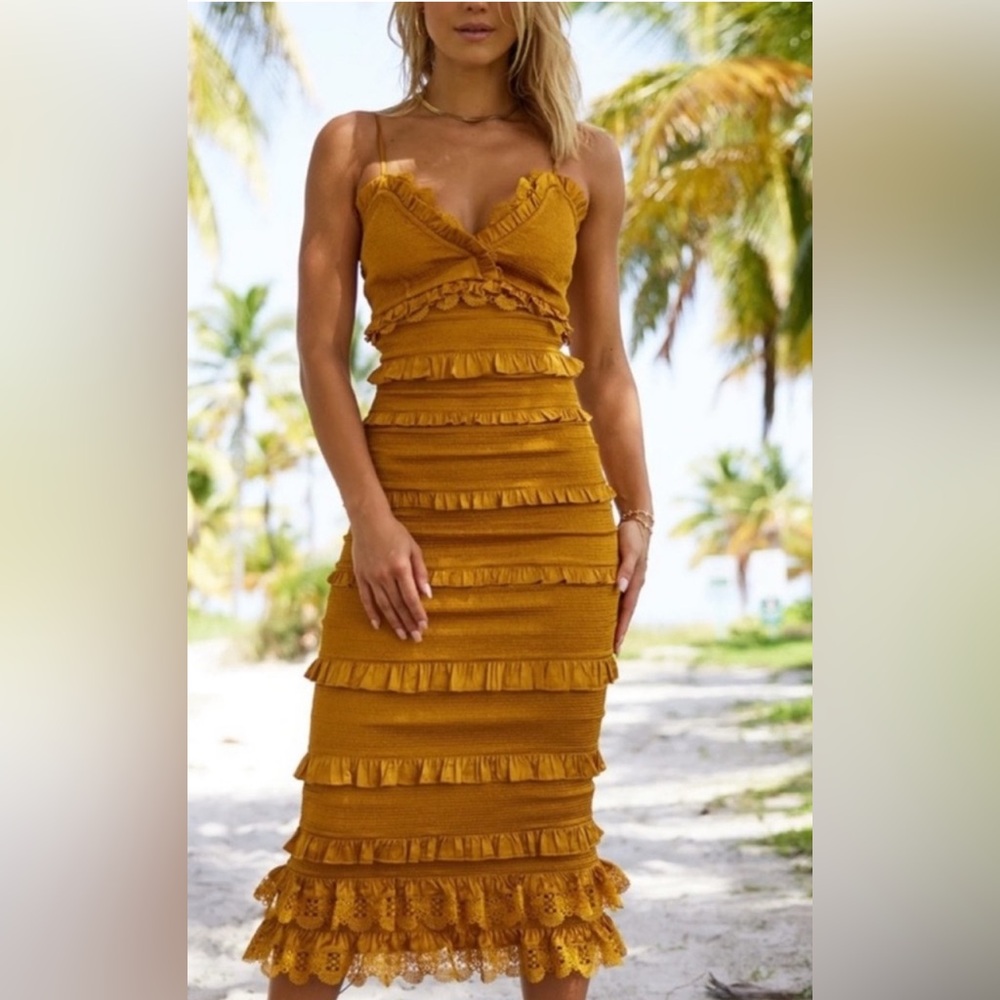 V. Chapman The Narcisse Dress in Chai Tea